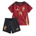 Camisa de Futebol Bélgica Johan Bakayoko #19 Equipamento Principal Infantil Europeu 2024 Manga Curta (+ Calças curtas)